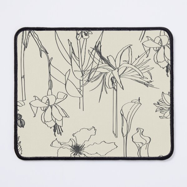 Item preview, Elegant seamless pattern with hand drawn line garden and tropical flowers.  designed and sold by MatyKotiv.