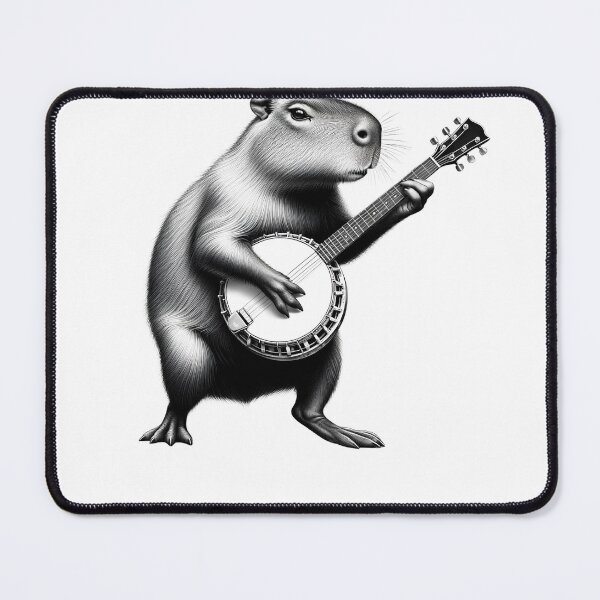 Item preview, Capybara Playing Banjo Banjoist Banjo Player designed and sold by Kimberley King Art King Art.