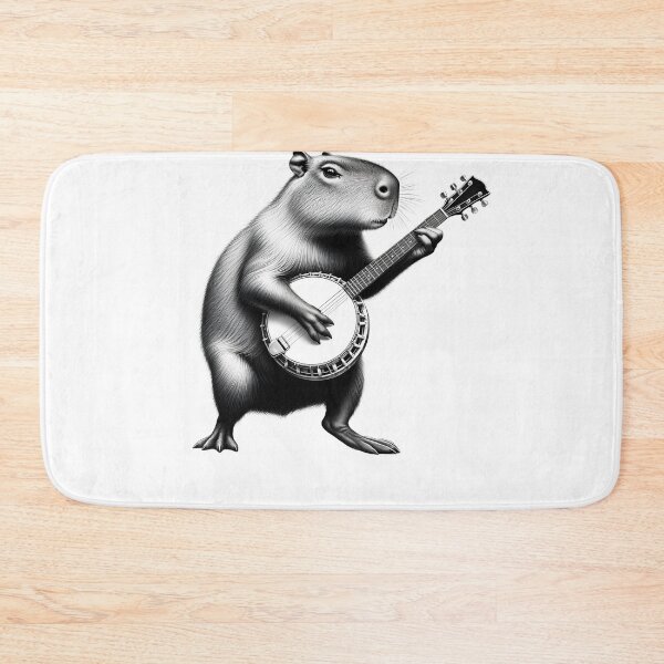 Item preview, Capybara Playing Banjo Banjoist Banjo Player designed and sold by Kimberley King Art  King Art.