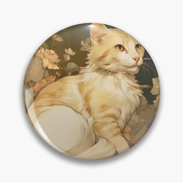 Item preview, Vintage Cat Art Inspired by Alphonse Mucha Style designed and sold by Tamas Das.