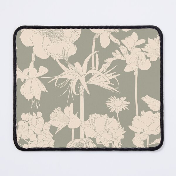 Item preview, Elegant seamless pattern with hand drawn line garden and tropical flowers.  designed and sold by MatyKotiv.