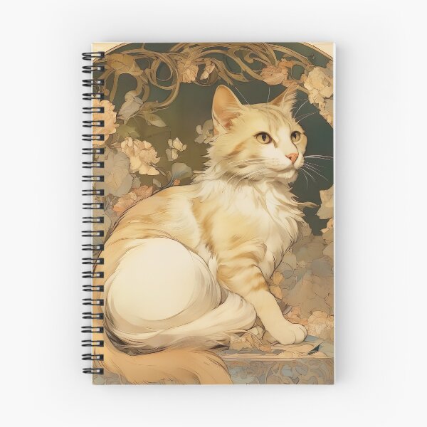 Item preview, Vintage Cat Art Inspired by Alphonse Mucha Style designed and sold by Tamas Das.