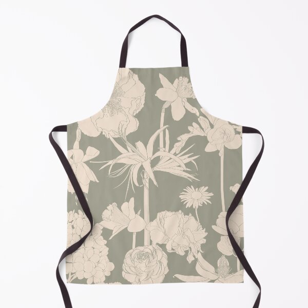 Item preview, Elegant seamless pattern with hand drawn line garden and tropical flowers. designed and sold by MatyKotiv.
