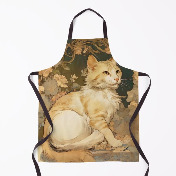 Item preview, Vintage Cat Art Inspired by Alphonse Mucha Style designed and sold by Tamas Das.