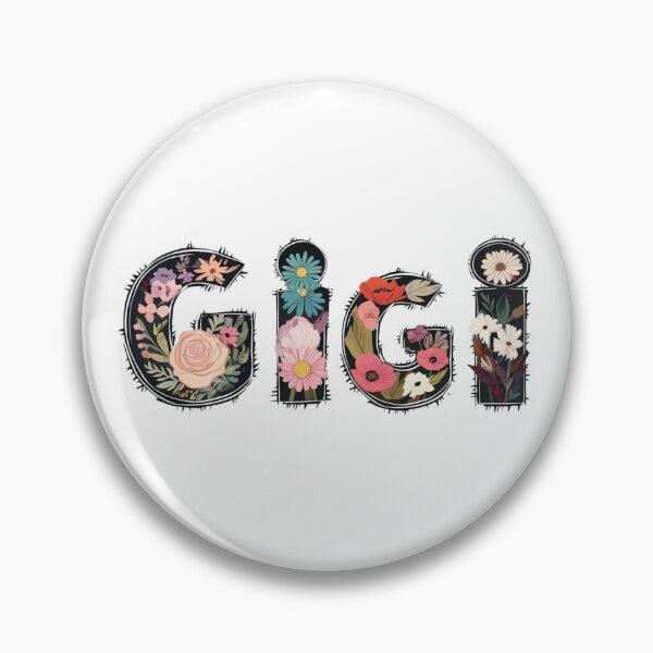 Item preview, Bold Uppercase "Gigi" Text with Vibrant Floral Design – Stylish & Artistic Gift for Gigi designed and sold by Colorful-Garden.