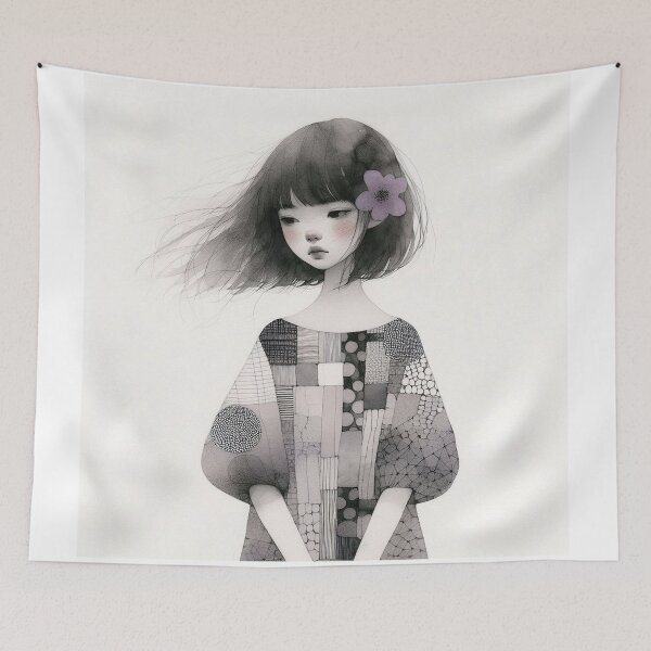 Item preview, Melancholy Girl designed and sold by Beyondnote-Art.