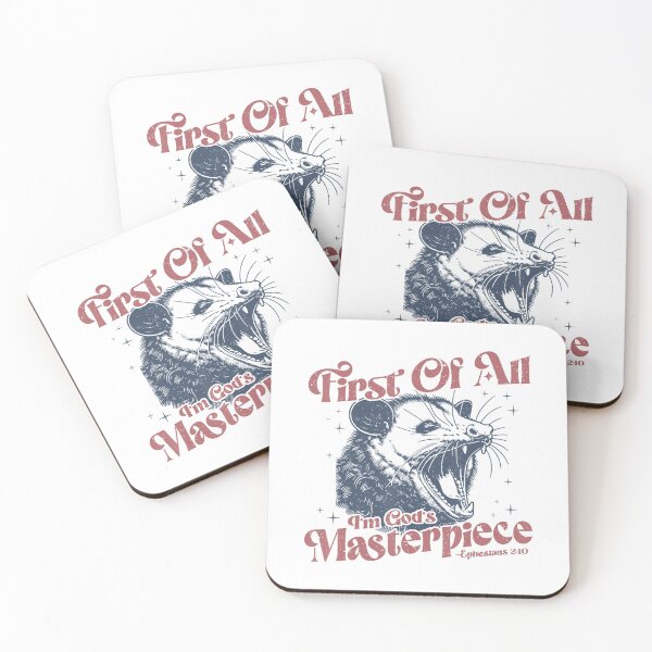 Item preview, Funny Raccoon First Of All I'm God's Masterpiece Men Women designed and sold by FantasyFablesC.