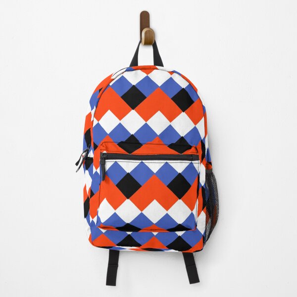 Item preview, Red Blue Black Geometric Triangle Pattern designed and sold by PatternTitan.