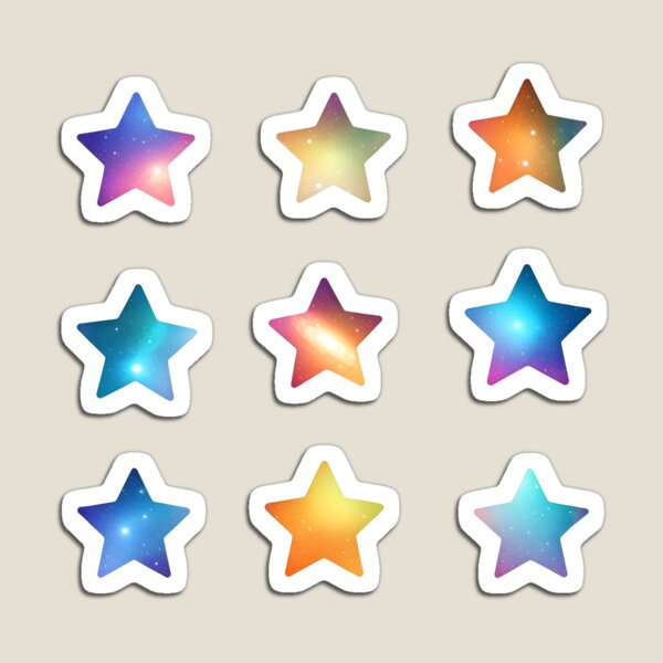 Artikel-Vorschau von Stern Sticker oder Magnet Set #01, designt und verkauft von AnmitsuArt.