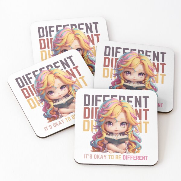 Item preview,  It's okay,  Be different, Books Lover, Beautiful girl reading a book, This girl loves books designed and sold by KolorellaS.