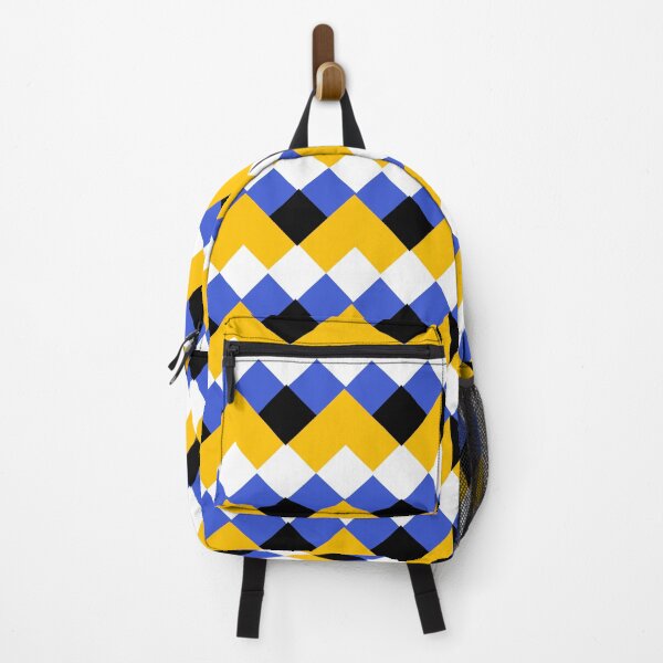 Item preview, Yellow Blue Black Geometric Triangle Pattern designed and sold by PatternTitan.