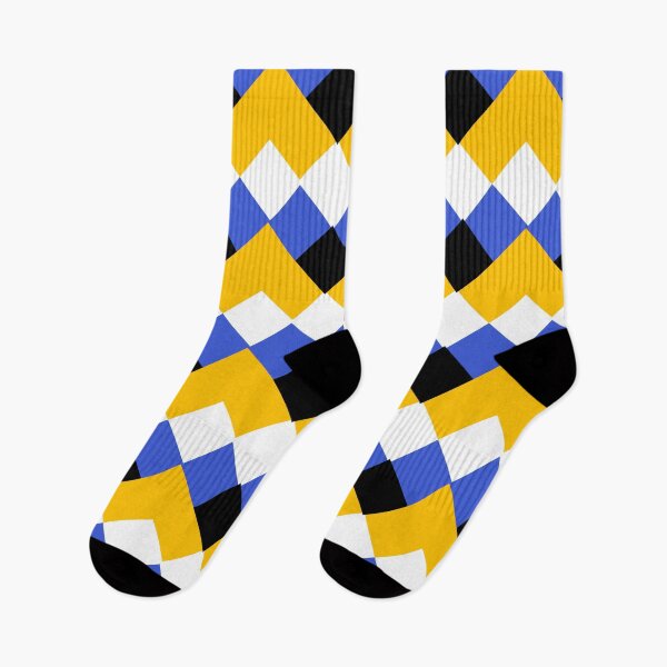 Item preview, Yellow Blue Black Geometric Triangle Pattern  designed and sold by PatternTitan.