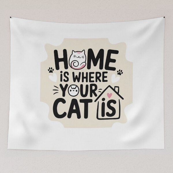 Item preview, Home is Where Your Cat Is designed and sold by Mateusz Majcherek.