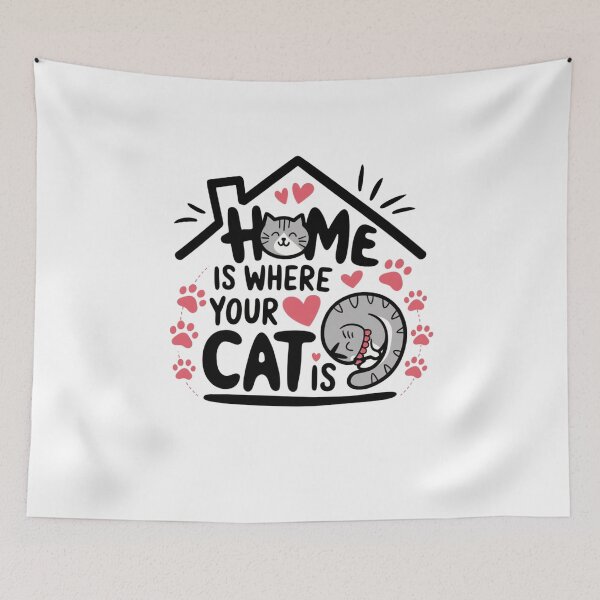 Item preview, Home is Where Your Cat Is designed and sold by Mateusz Majcherek.