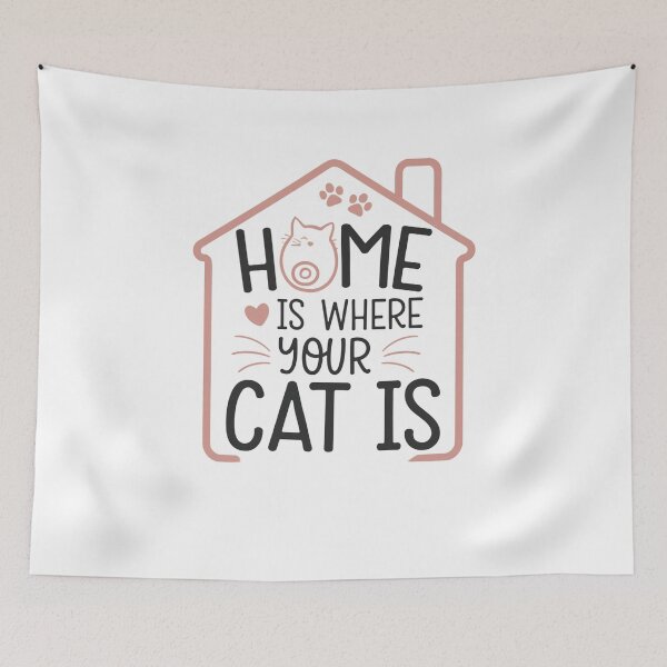 Item preview, Home is Where Your Cat Is designed and sold by Mateusz Majcherek.