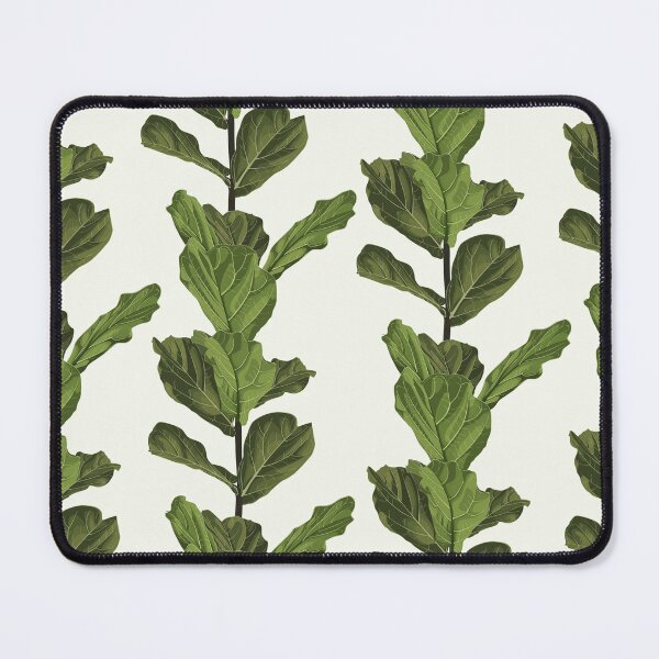Item preview, Floral seamless pattern, green fiddle leaf fig plant on light background, pastel vintage theme designed and sold by MatyKotiv.
