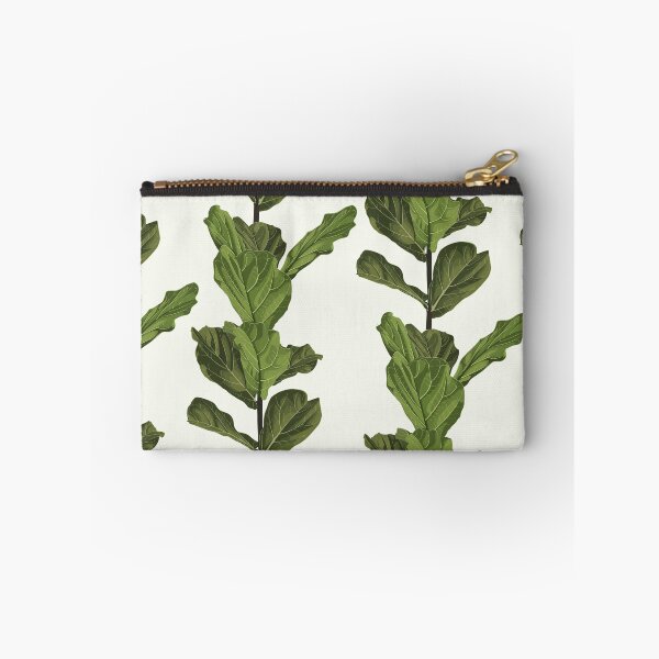 Item preview, Floral seamless pattern, green fiddle leaf fig plant on light background, pastel vintage theme designed and sold by MatyKotiv.
