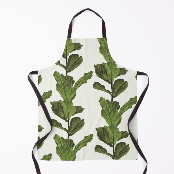 Item preview, Floral seamless pattern, green fiddle leaf fig plant on light background, pastel vintage theme designed and sold by MatyKotiv.