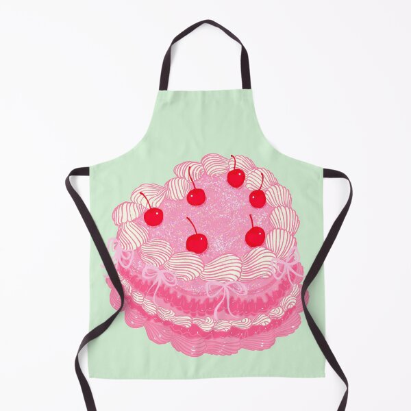Item preview, Vintage Cherry Buttercream Pink Cake designed and sold by IHateDumplings.
