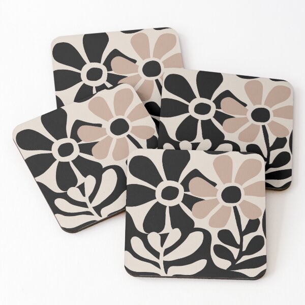 Item preview, Inspired by Matisse Black & Beige Flower painting designed and sold by Tamas Das.