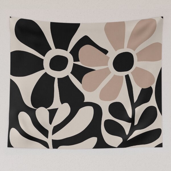 Item preview, Inspired by Matisse Black & Beige Flower painting designed and sold by Tamas Das.