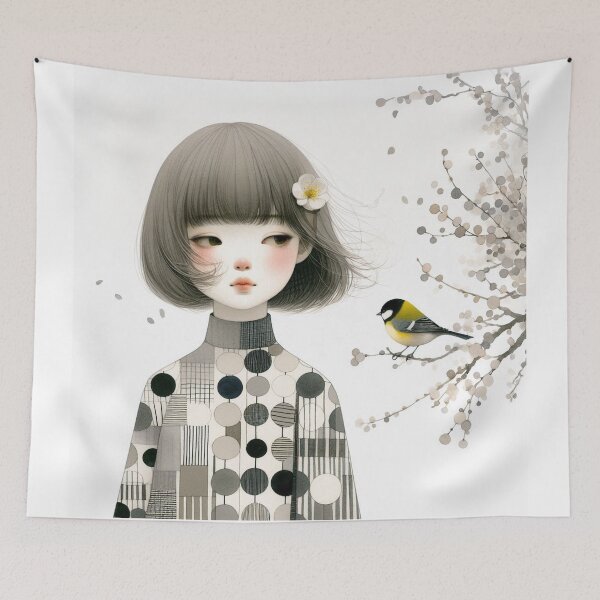 Item preview, Melancholy Girl designed and sold by Beyondnote-Art.