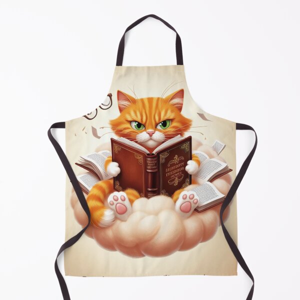 Item preview, Bookish Ginger Cat Cloud Reader - Don't Interrupt! designed and sold by Animals Wearing Glasses.