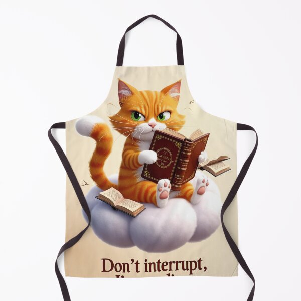 Item preview, Bookish Ginger Cat Cloud Reader - Don't Interrupt! designed and sold by Animals Wearing Glasses.
