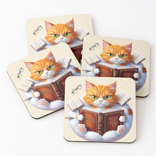 Item preview, Bookish Ginger Cat Cloud Reader - Don't Interrupt! designed and sold by Animals Wearing Glasses.
