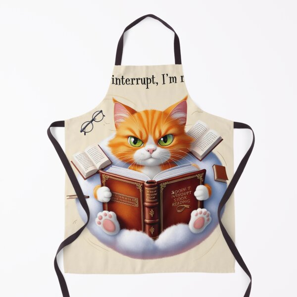 Item preview, Bookish Ginger Cat Cloud Reader - Don't Interrupt! designed and sold by Animals Wearing Glasses.