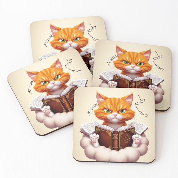 Item preview,  Bookish Ginger Cat Cloud Reader - Don't Interrupt! designed and sold by Animals Wearing Glasses.