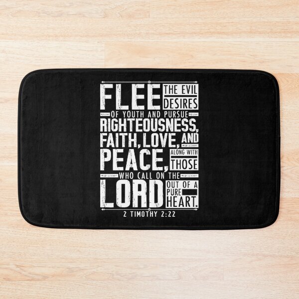 Item preview, 2 Timothy 2:22 Flee The Evil Desires Of Youth designed and sold by plushism.