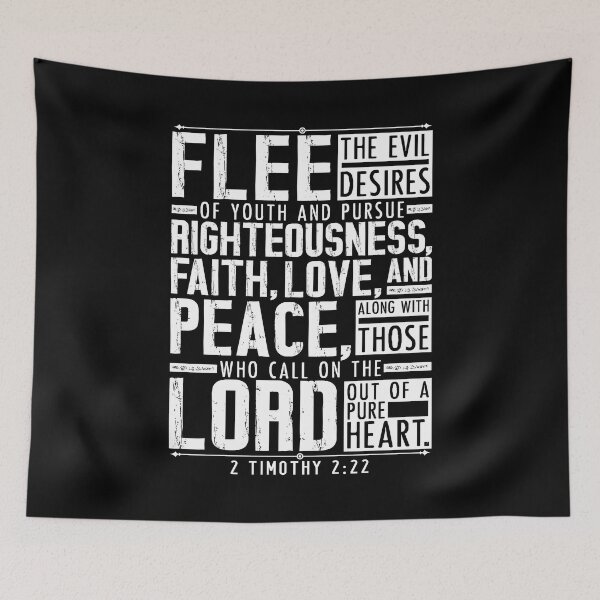 Item preview, 2 Timothy 2:22 Flee The Evil Desires Of Youth designed and sold by plushism.