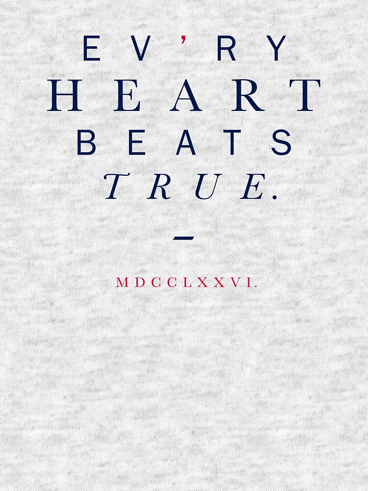 Thumbnail 7 of 7, Tri-blend T-Shirt, Text Heart Design, Evry Heart Beats True designed and sold by EvryHeart.