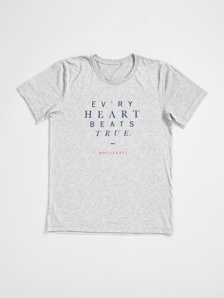 Thumbnail 3 of 7, Tri-blend T-Shirt, Text Heart Design, Evry Heart Beats True designed and sold by EvryHeart.
