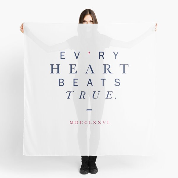 Text Heart Design, Evry Heart Beats True Scarf