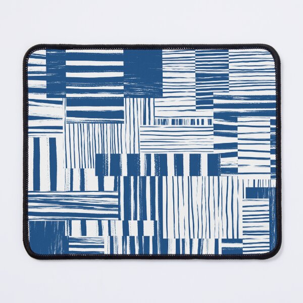 Item preview, Classic Blue and White Graphic Abstract Brushstroke Cheater Quilt designed and sold by micklyn.