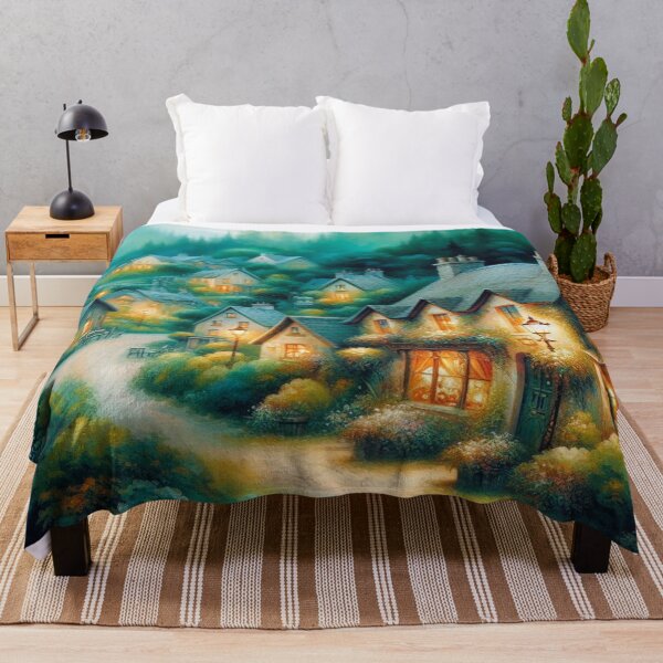 Item preview, Killarney Fairytale Town Trendy Seamless Pattern | Aesthetic Abstract Design for Fashion & Decor designed and sold by Imaginarium of Chaos falcon88 .