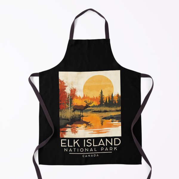 Item preview, A Vintage Travel Poster of Elk Island National Park - Canada designed and sold by GoodOldVintage.