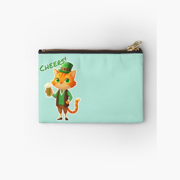 Item preview, Funny St. Patrick's Day Cat Shirt: Lucky Leprechaun Cheers! designed and sold by Frim-Design.