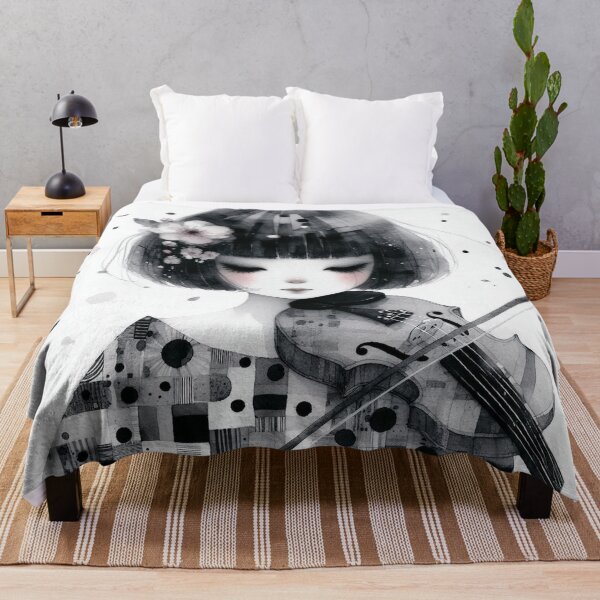 Item preview, Melancholy Girl Playing a Violin. designed and sold by Beyondnote-Art.