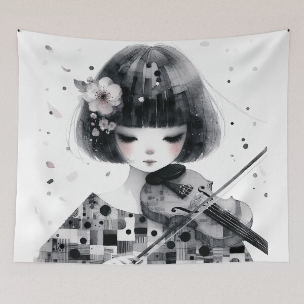 Item preview, Melancholy Girl Playing a Violin.  designed and sold by Beyondnote-Art.