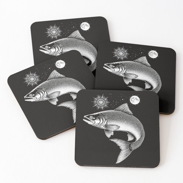 Artikelvorschau, Krafttier Lachs – Entschlossenheit, Weisheit und Transformation entworfen und verkauft von Jollys-ArtShop.