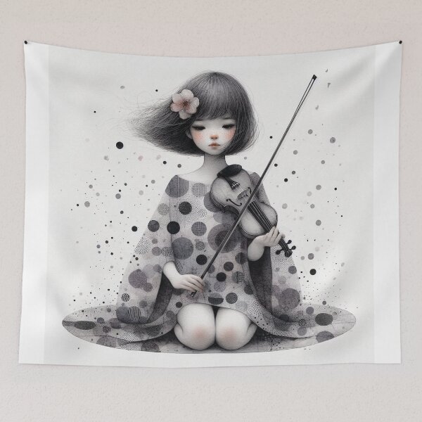 Item preview, Melancholy Girl Playing a Violin.  designed and sold by Beyondnote-Art.