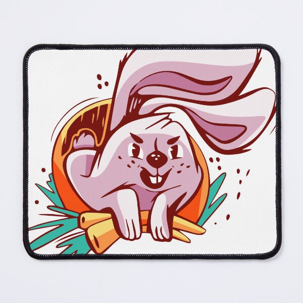 Item preview, Funny bunny with carrot in cute cartoon style designed and sold by xiukab.