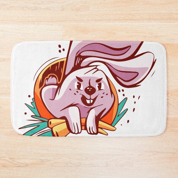 Item preview, Funny bunny with carrot in cute cartoon style designed and sold by xiukab.