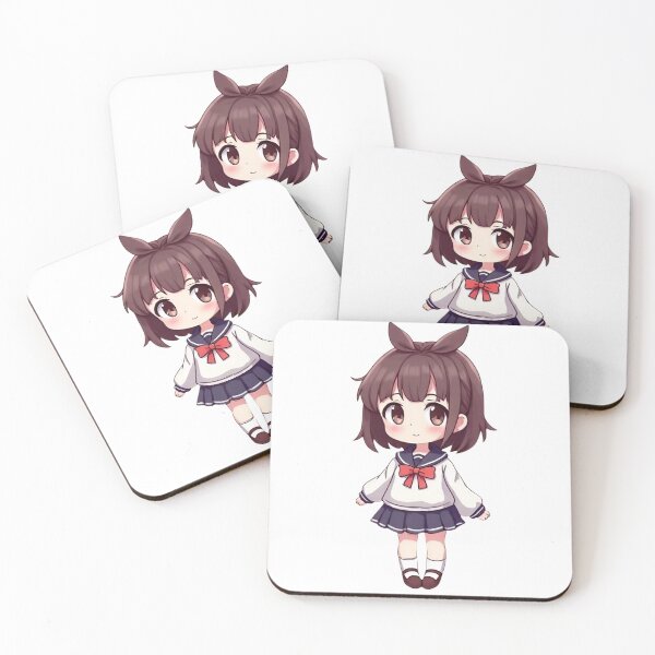 Item preview, Cute Kawaii Anime School Girl - Japanese Chibi Student in Sailor Uniform designed and sold by TopUpDesign.