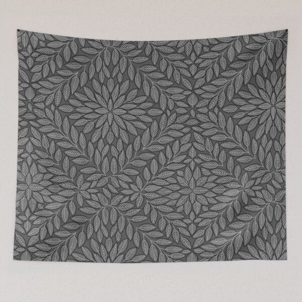Item preview, Simple Diamond Leaf Linework - Black and White designed and sold by TigaTiga.