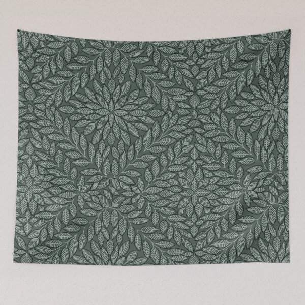 Item preview, Simple Diamond Leaf Linework - Deep Green designed and sold by TigaTiga.