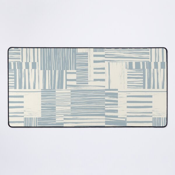 Item preview, Warm Cream and Blue Grey Muted Abstract Brushstroke Cheater Quilt designed and sold by micklyn.